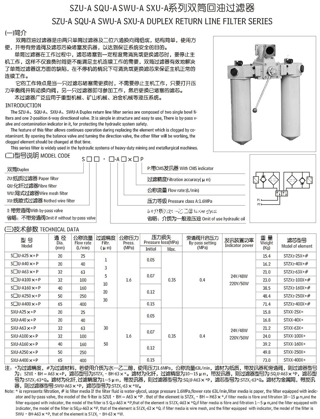 贺德克回油过滤器RFBN/HC330DG10LZ1.0/-V-A